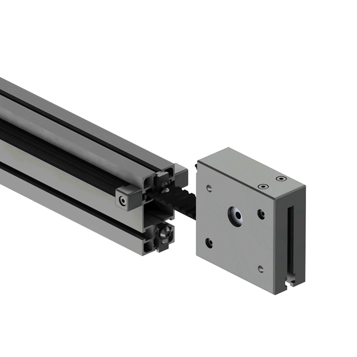 Install panels in the t-slots for economical attractive modular enclosures