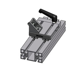 Linear guide with UHMW bearings for t-slotted aluminum