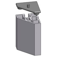 45/45 Deg Aluminum Extrusion End Cap