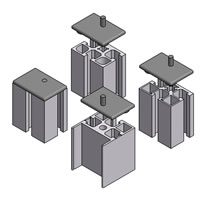 45x32 Aluminum Extrusion End Cap