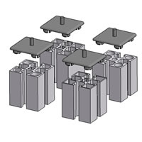 45x45 Aluminum Extrusion End Cap