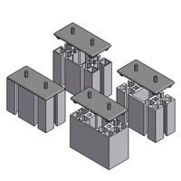 45x90 Aluminum Extrusion End Cap