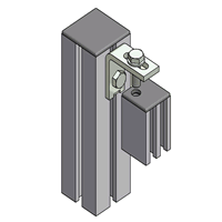 32x32 Clamp Profile Aluminum Extrusion End Cap With Drilling For Barrier Machine Guards