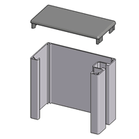 End Cap For T-Slotted Electrical Conduit Profile 90