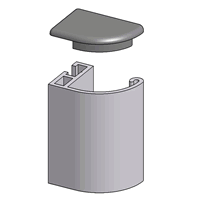 Right End Cap For Handle Profile