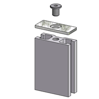 Bolt On Aluminum End Cap For 19x45 Profile