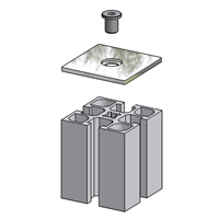 Bolt On Aluminum End Cap For 45x45 Profile