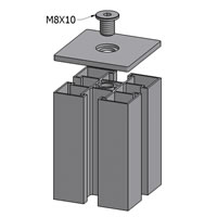 Stainless Steel End Cap For 45x45 Stainless T-Slotted Profile