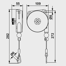 Pasacables Acero 300x120 mm Soft Closing