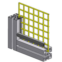 safety yellow machine guard walls