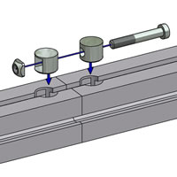 Aluminum Extrusion Butt Joint Fastener