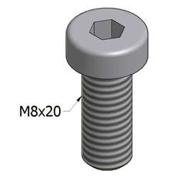 M8x20 SHCS S.S. M8x20 SHCS S.S.