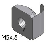 Stainless Steel T-Slot Square Nuts For MiniTec Aluminum Extrusions