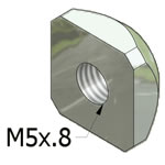 T-Slot Square Nuts For MiniTec Aluminum Extrusions