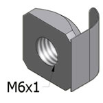 Stainless Steel T-Slot Square Nuts For MiniTec Aluminum Extrusions