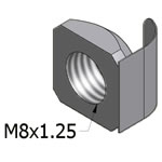 Stainless Steel T-Slot Square Nuts For MiniTec Aluminum Extrusions