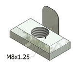 Extra Long T-Slot Square Nuts For MiniTec Aluminum Extrusions