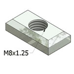 Extra Long T-Slot Square Nuts For MiniTec Aluminum Extrusions