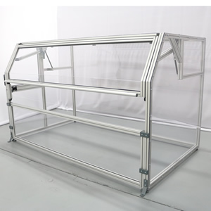 Machine Enclosure With Fold Open Door In Closed Position