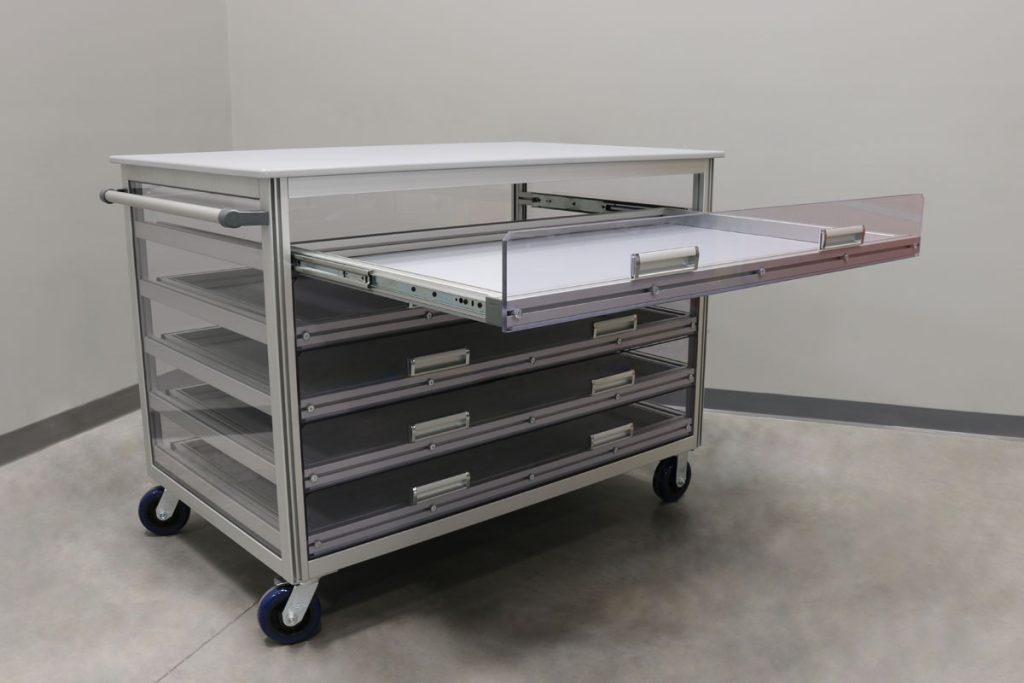 5S Cart With Clear Drawers For Easier Inspection 1