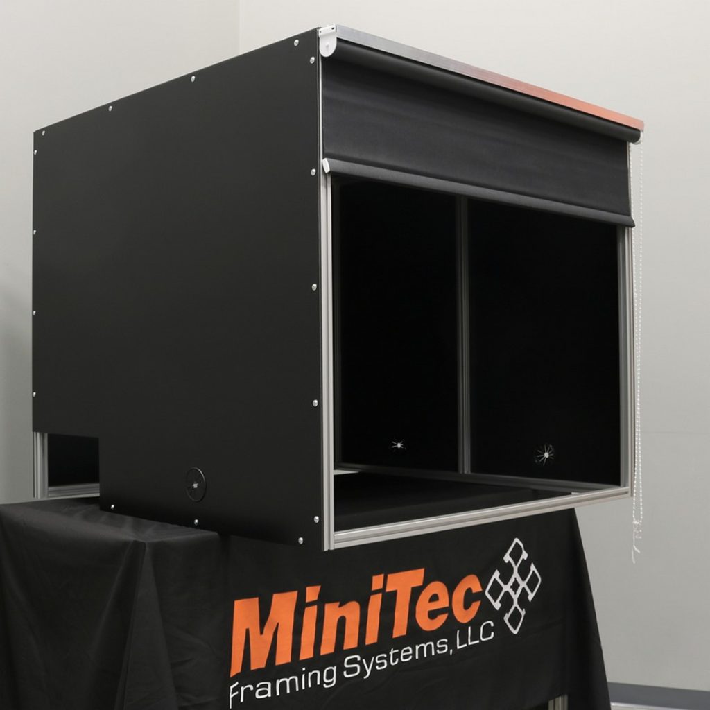 Enclosure With Roll Up Shade 2