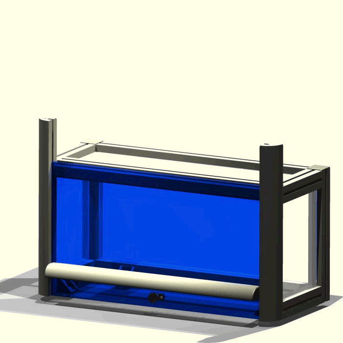 Enclosure With Vertical Sliding Door