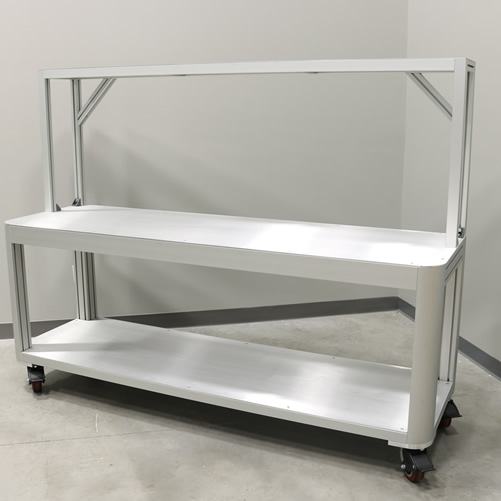 HEAVY DUTY TABLE WITH BRUSHED ALUMINUM WORK SURFACE THUMB