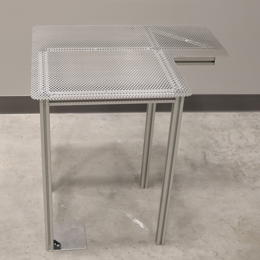 Lightweight Table With Perforated Aluminum Table Top 1