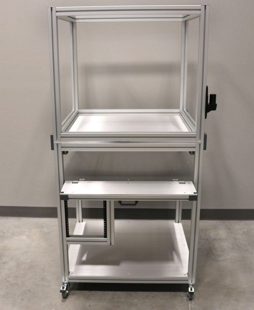 MACHINE FRAME WITH FOLD DOWN WORK SURFACE 6