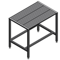 SP050113 T SLOTTED TABLE TOP L200X200