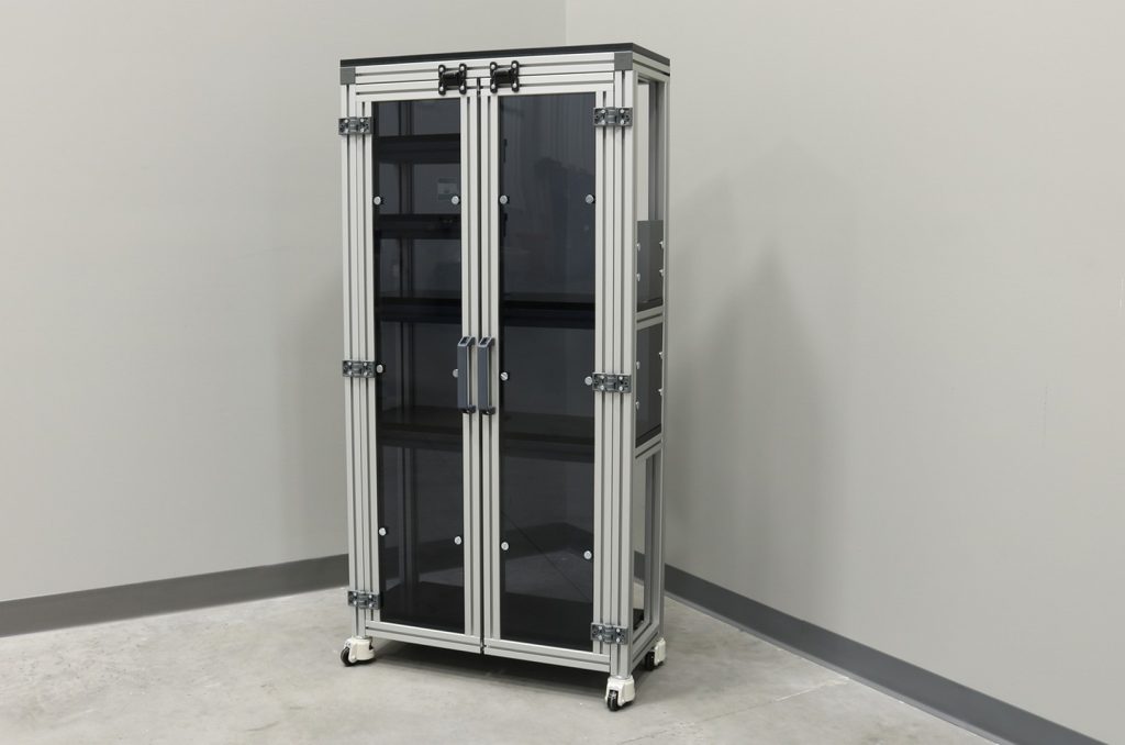 Storage Enclosure With Custom Machined Shelves 1