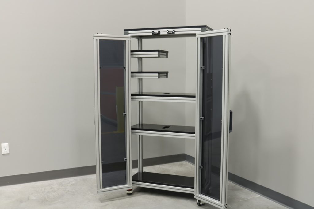 Storage Enclosure With Custom Machined Shelves 2