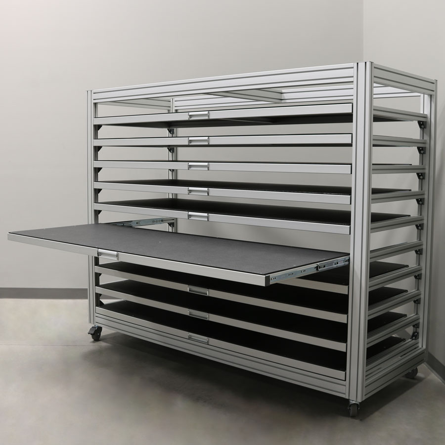 Storage Table With Pull Out Shelves 3