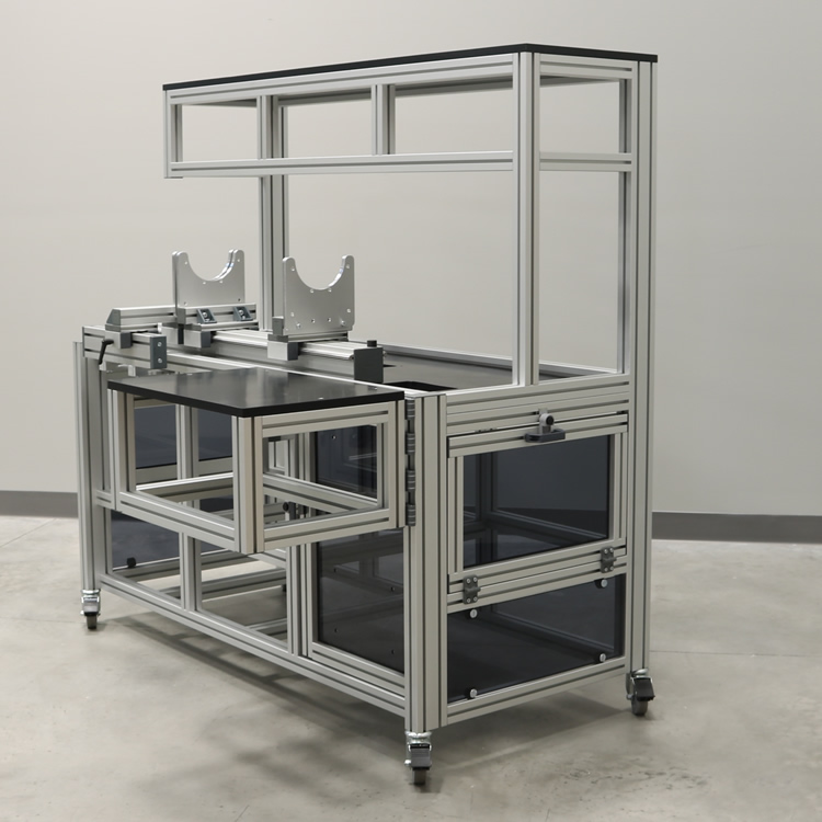 Test Stand With Adjustable Length Workholding Fixture 2