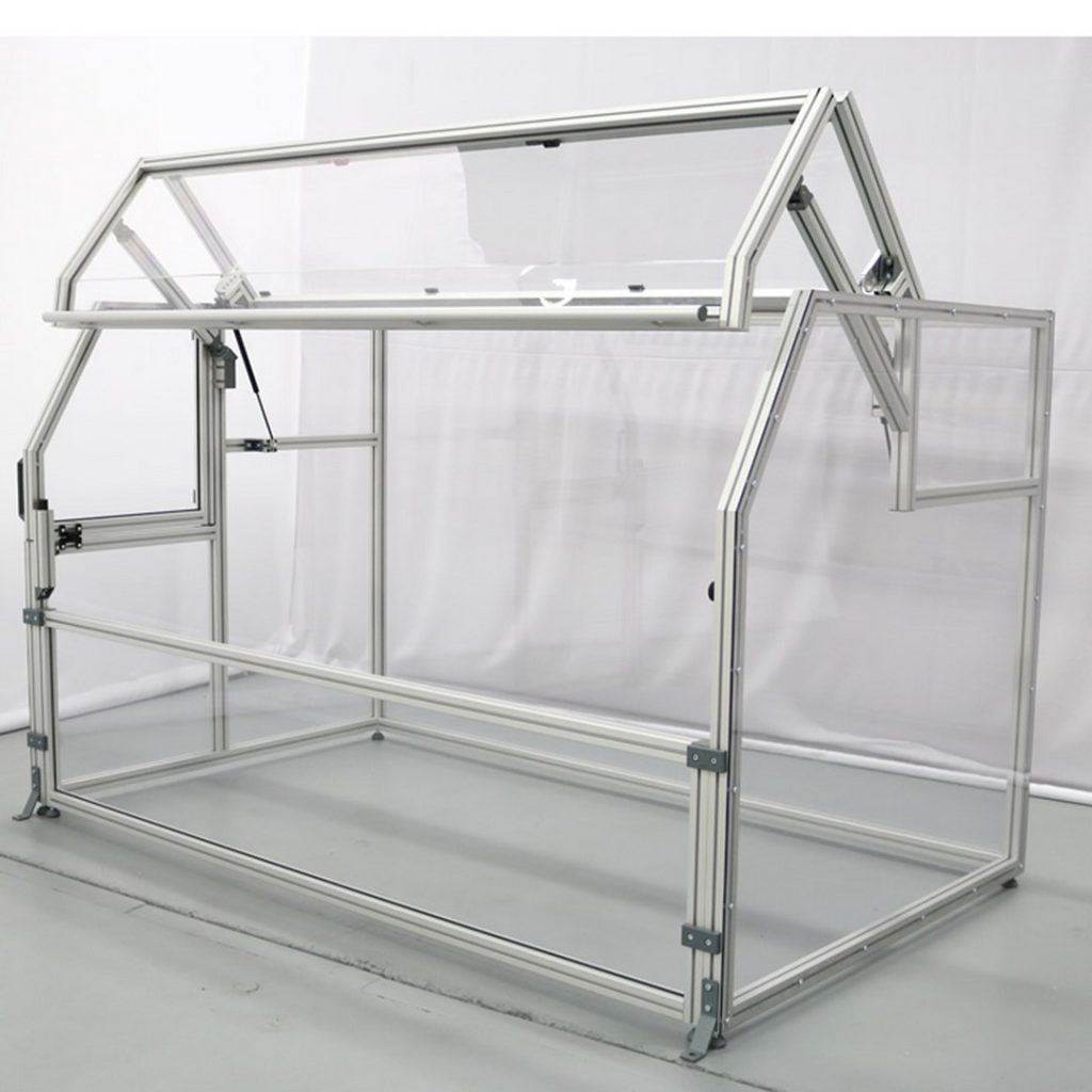 Vetical Fold Up Door Partially Open