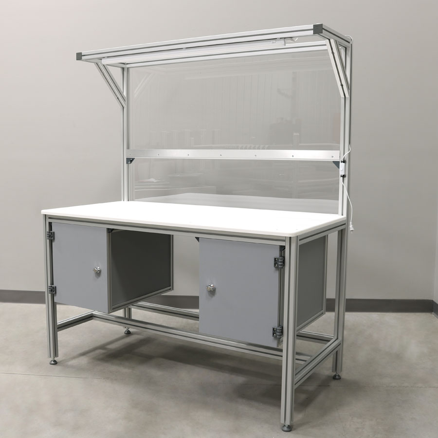 Workstation With Storage Cabinets 1